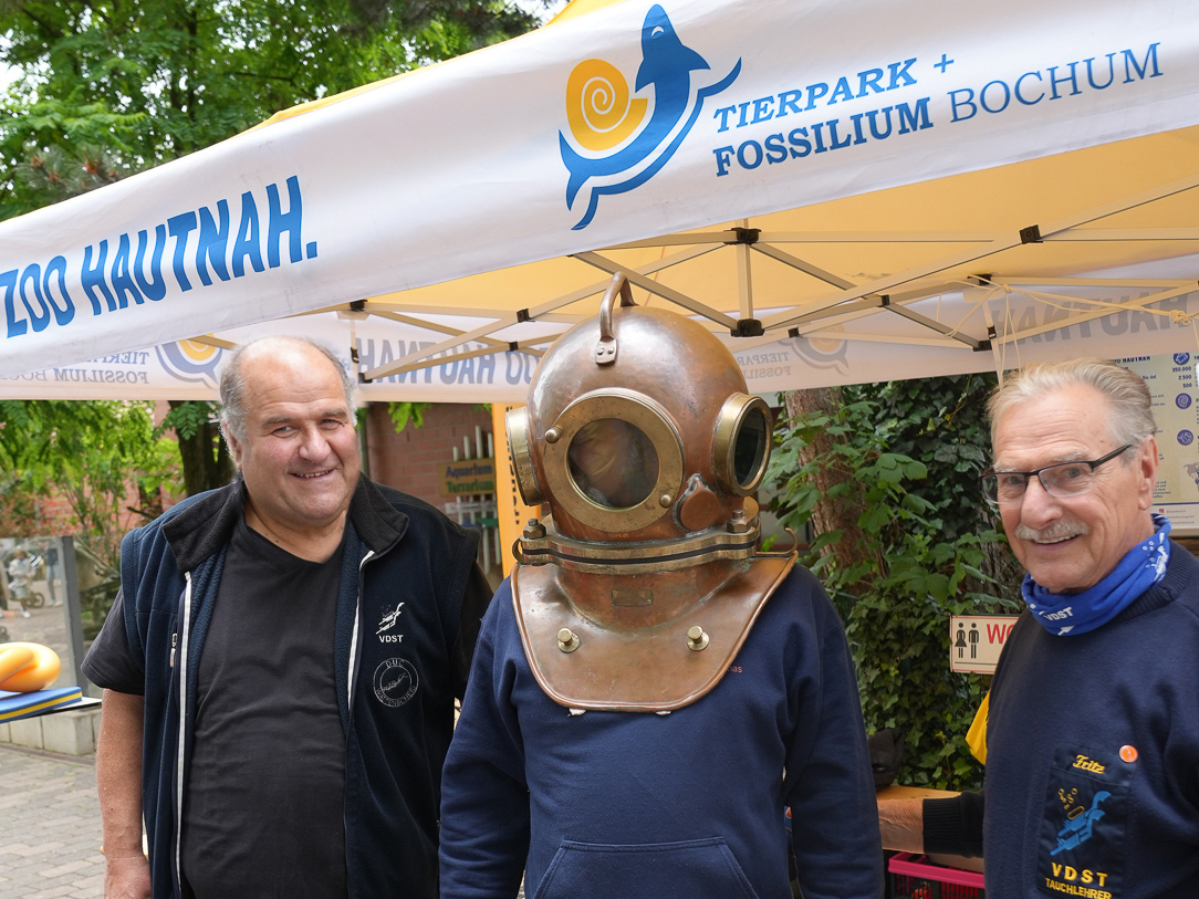 Fotoshooting mit Taucherhelm